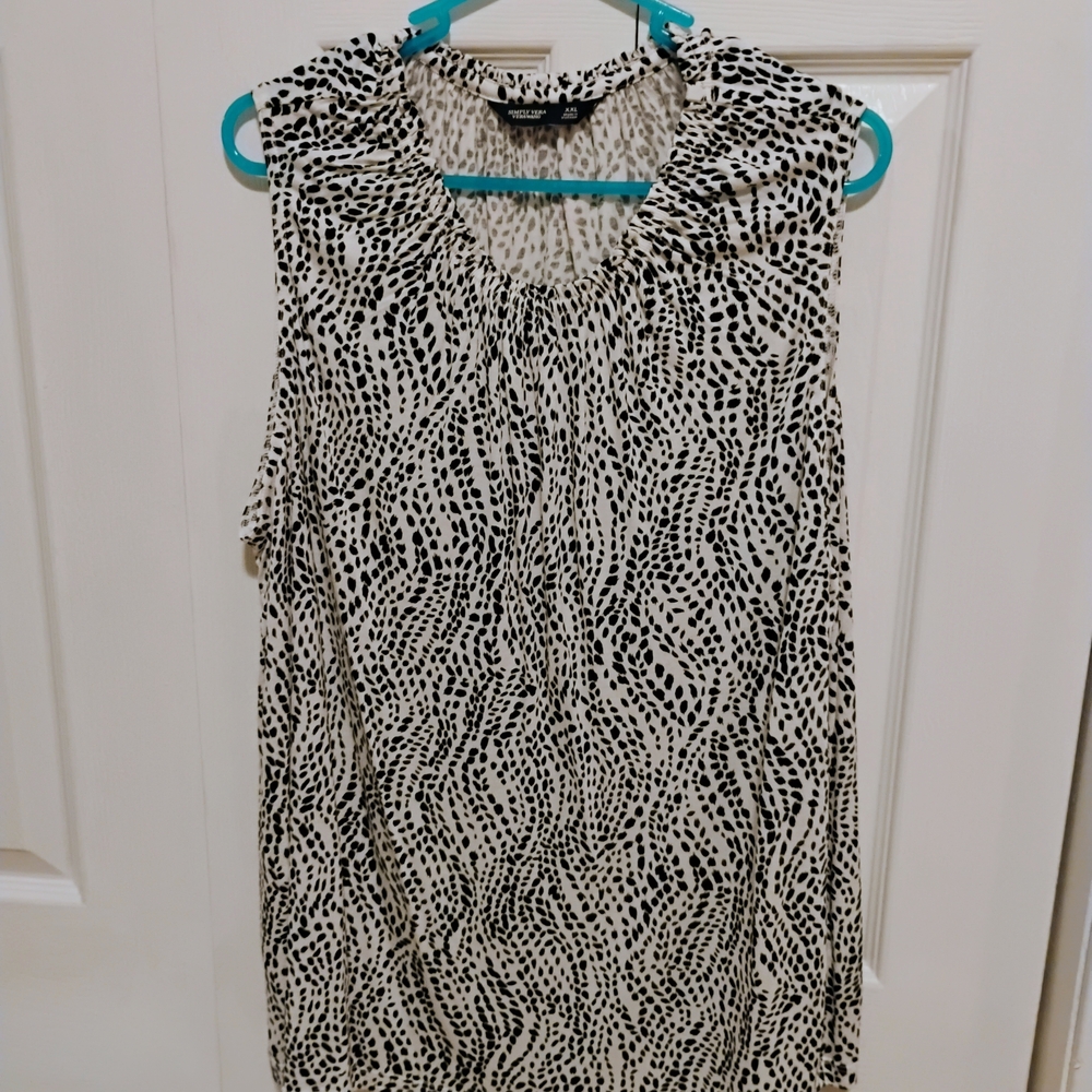 Simply Vera Vera Wang Monochrome Patterned Tank Top